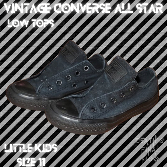Converse All Star black mono & blue canvas low top sneakers shoes 11 - Picture 3 of 14